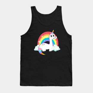 Unicorn Dinosaur and a Rainbow Tank Top